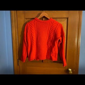 Madewell Dark Orange Crew Neck Sweater